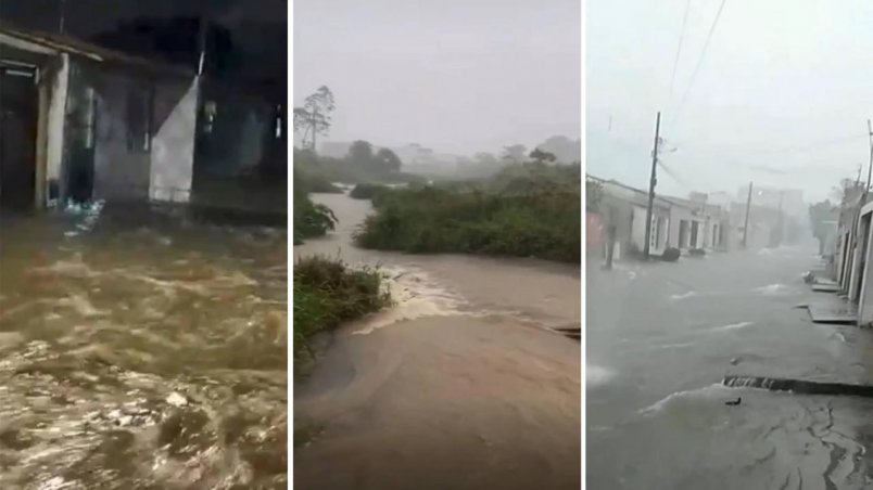 Fortes chuvas causam alagamentos e deixam pessoas desalojadas em São Benedito, no Ceará