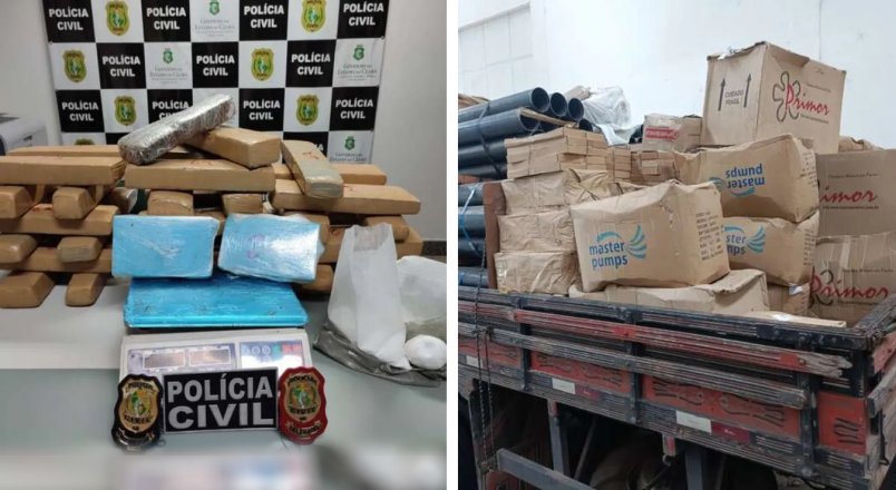 Polícia apreende 40 kg de drogas transportadas de São Paulo ao Ceará em caminhão