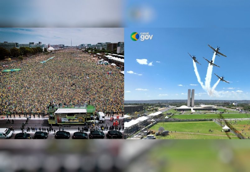 Desfile de 7 de setembro em Brasília registra queda drástica no público civil