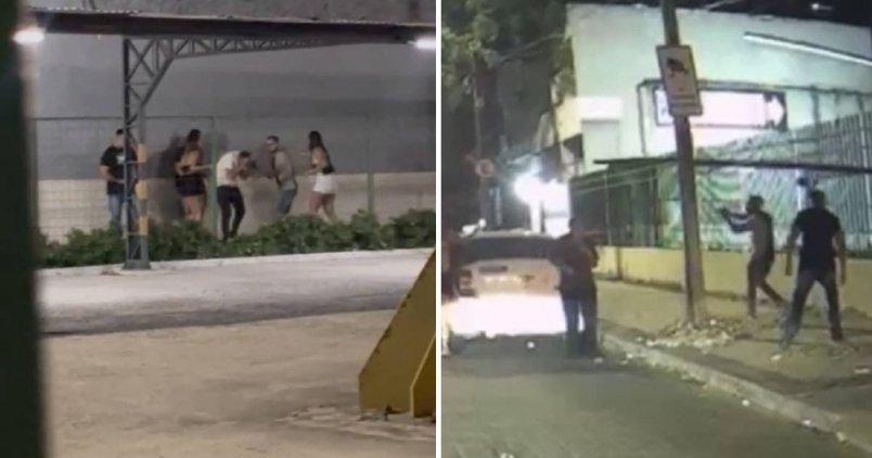 Policiais armados agridem homem e atiram para o alto em saída de boate em Fortaleza